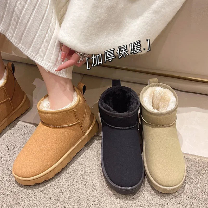 Outdoors Thickened Anti slip Cotton Shoes for Women's 2023 Winter New Warm Short Boots Women Thick Sole Snow Boots Secondary image