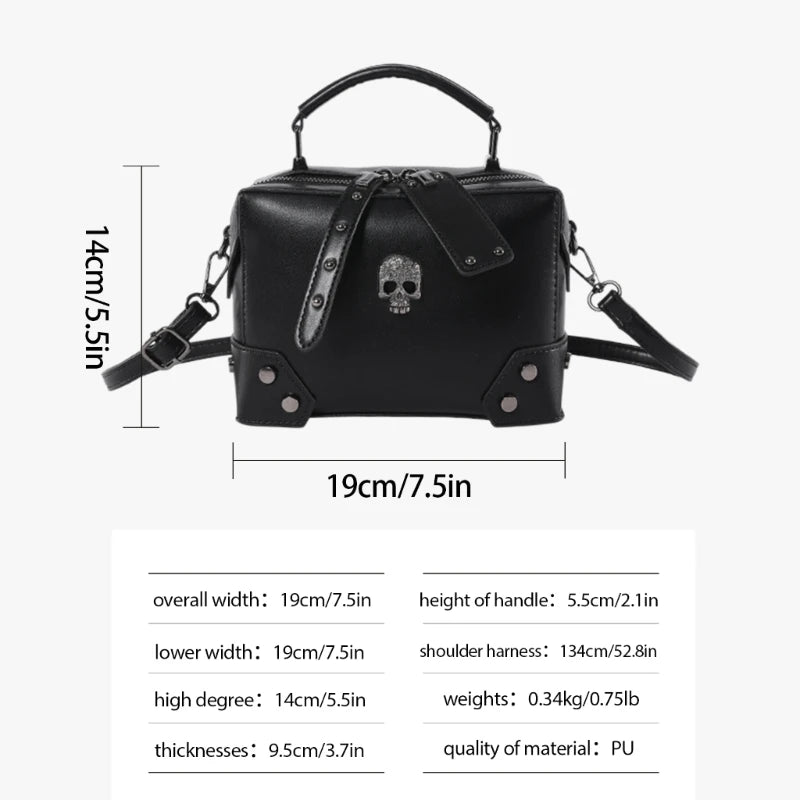 Studded Leather Punk Rock Rivet Chain Wallet Purse Crossbody Handbag Secondary image