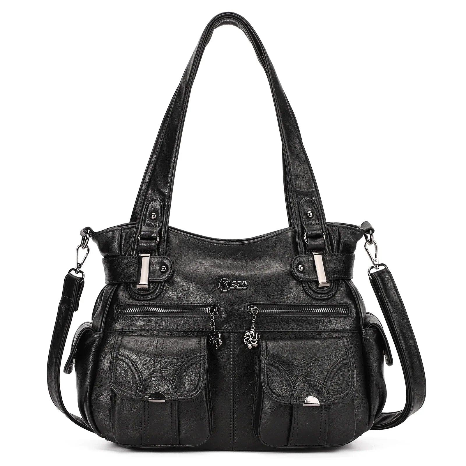PU Leather Large Designer Women Tote Messenger Crossbody Shoulder Bag Secondary image