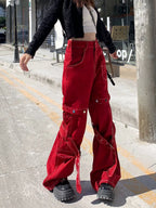 Vintage Red Halloween Pants