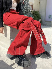Vintage Red Halloween Pants