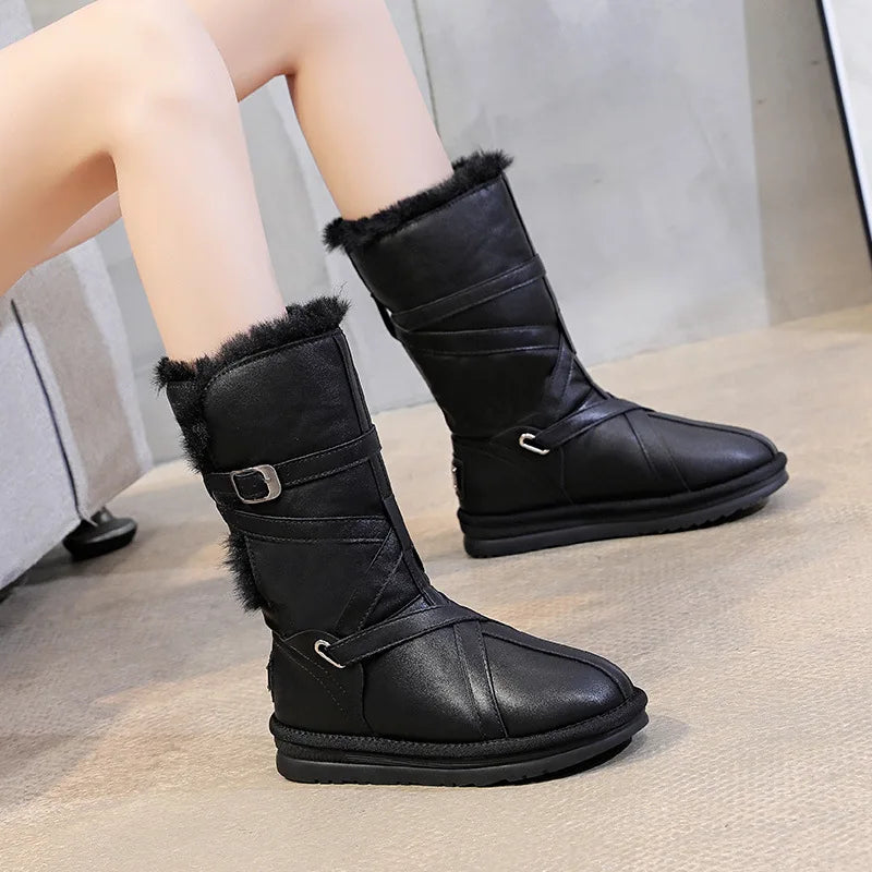 Thick Bottom Super Warm Flat Bottom Fur Wool Tide Snow Boot Main image