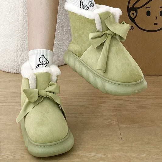 Thickened Plus-piled Long Plush Non-slip Warm Cotton Snow Boot