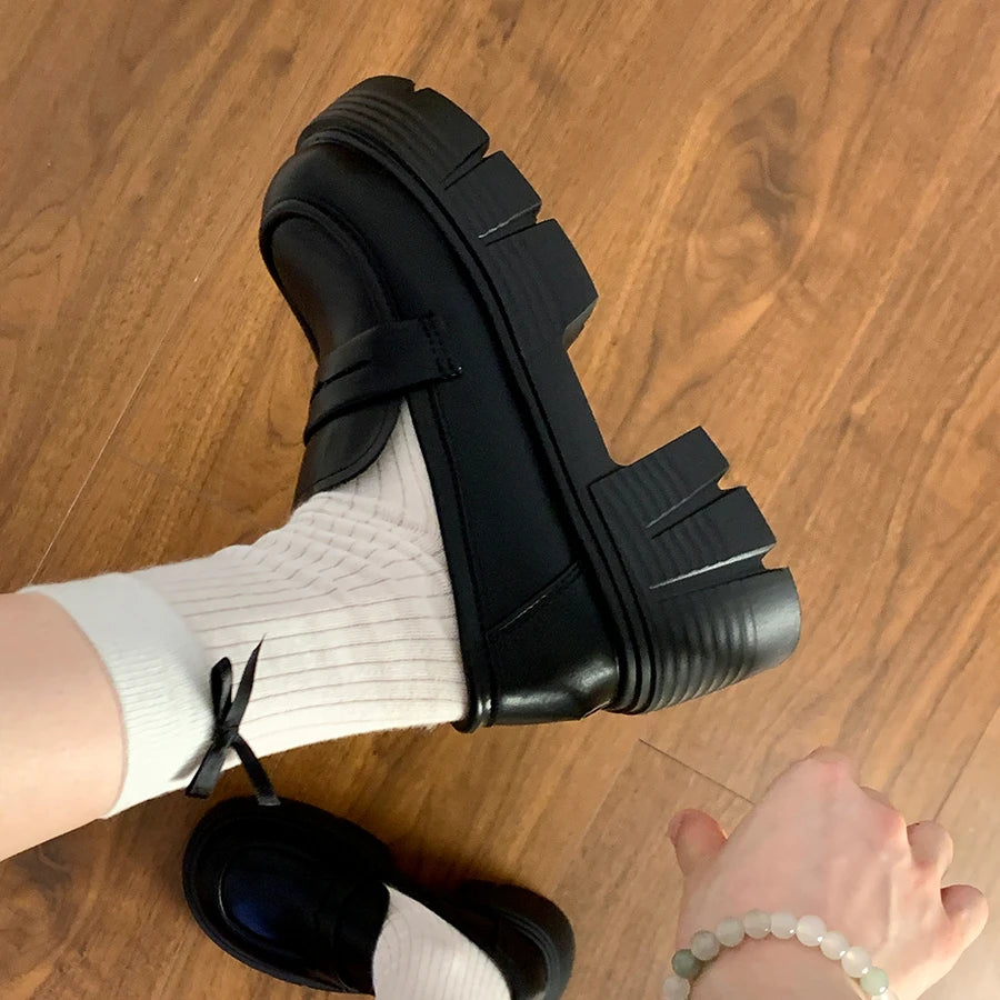 British Style Fur Platform Preppy All-Match Dress Creepers Autumn Oxfords Loafers Secondary image