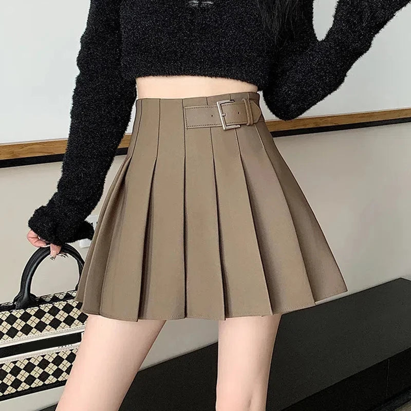 DressBetty - Fashionable High Waist Spring Summer Pleated Skirt Main image