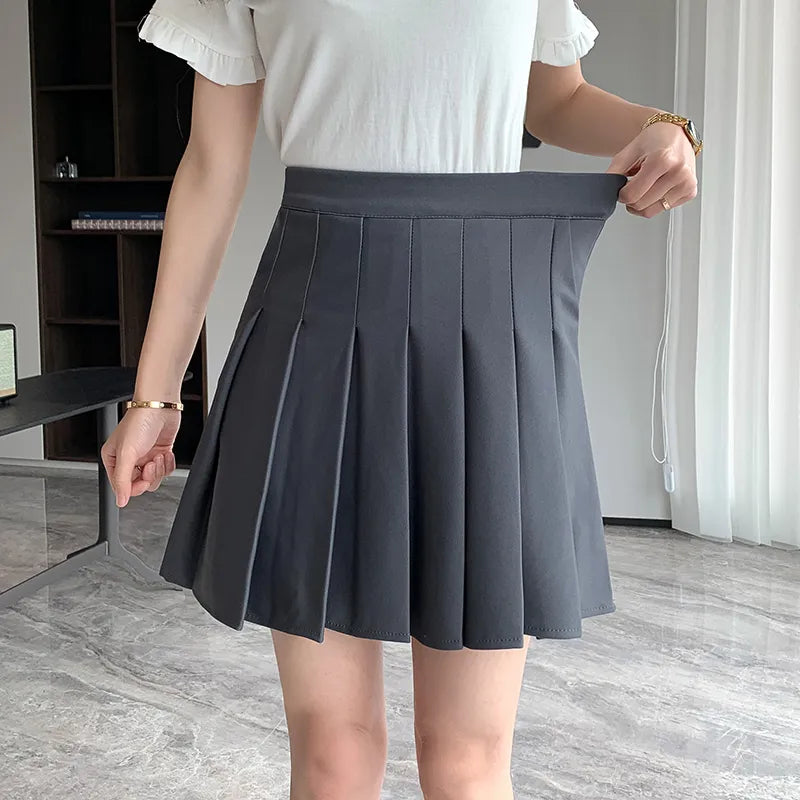 DressBetty - Korean Black Gray Pleated Summer Mini Skirt Main image
