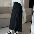 DressBetty - Vintage Pleated College Style High Waist A-Line Skirt