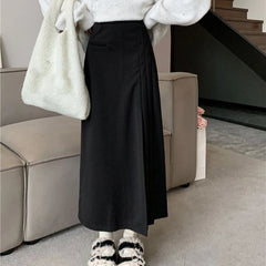 DressBetty - Vintage Pleated College Style High Waist A-Line Skirt