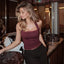 Elegant Lace Slim Fit Backless Off Shoulder Cami Top