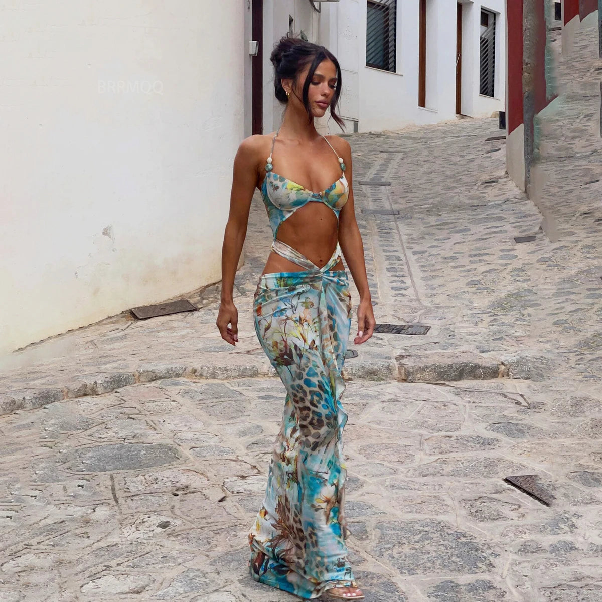 Push Up Bikini Dress Cover Up Three Piece Swim Set Secondary image