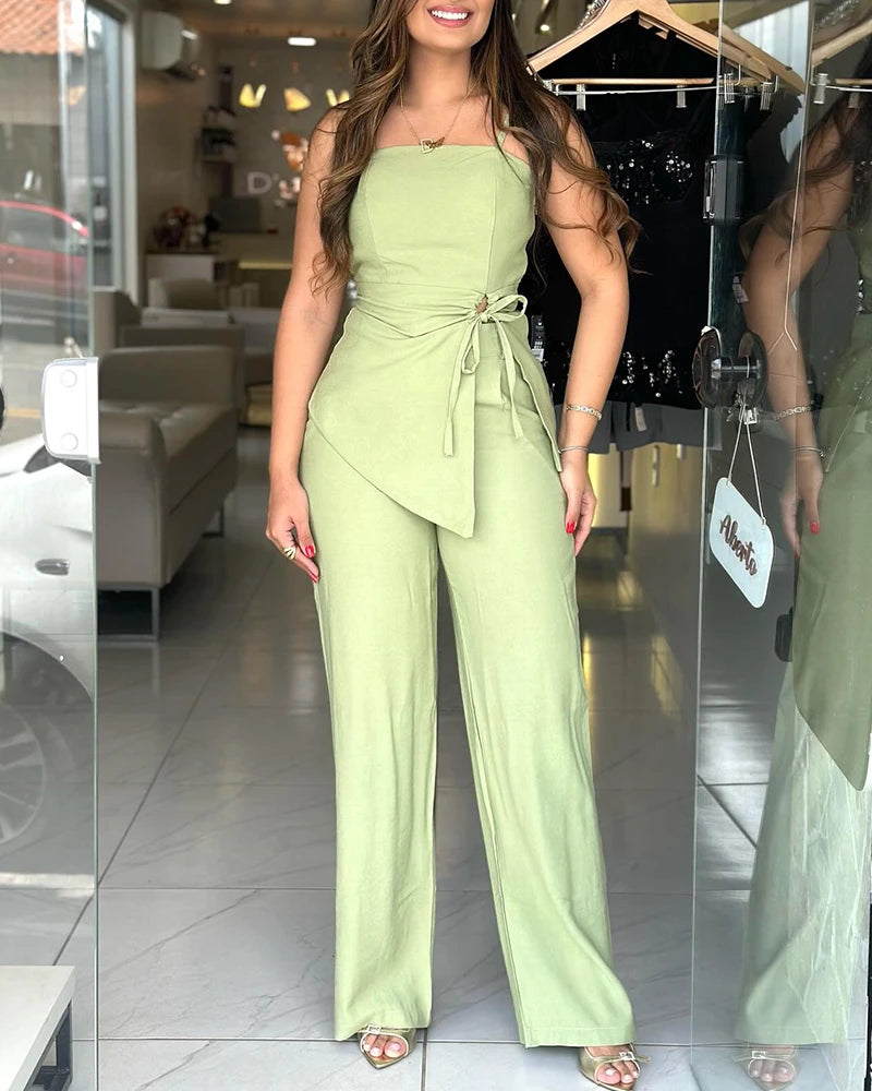Elastic Camisole Wide Leg Suit Secondary image