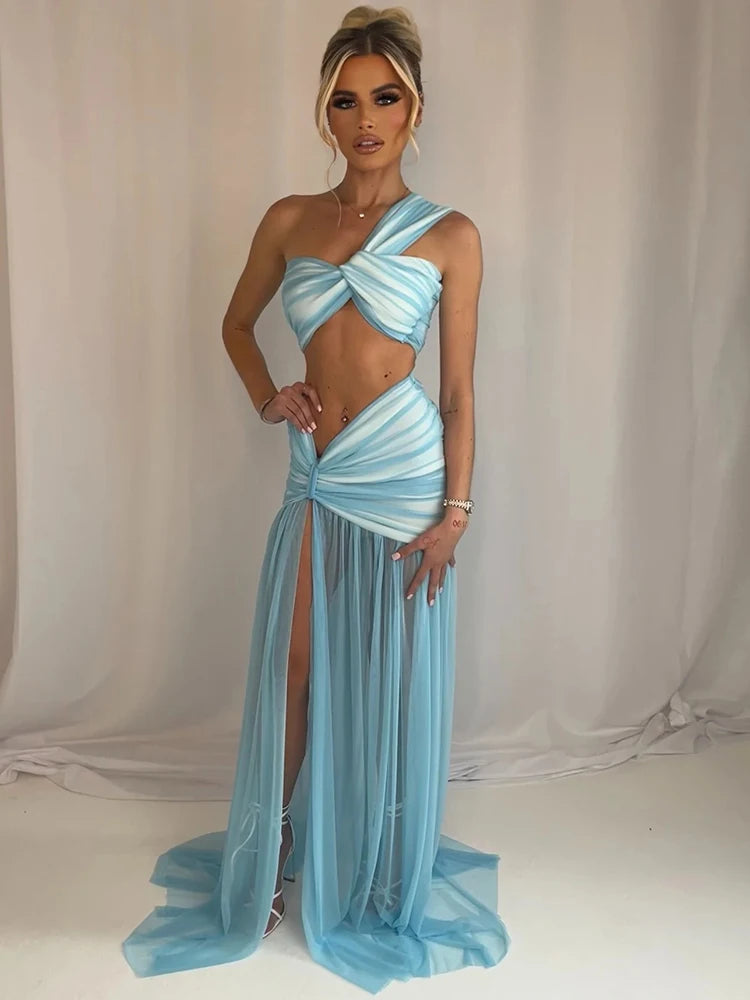 One Shoulder Maxi Knit Set Main image