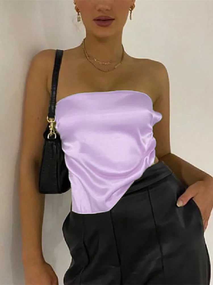 Tie-up Backless Wrapped Chest Strapless Secondary image