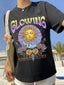 Sun God Print Minimalist T-shirt