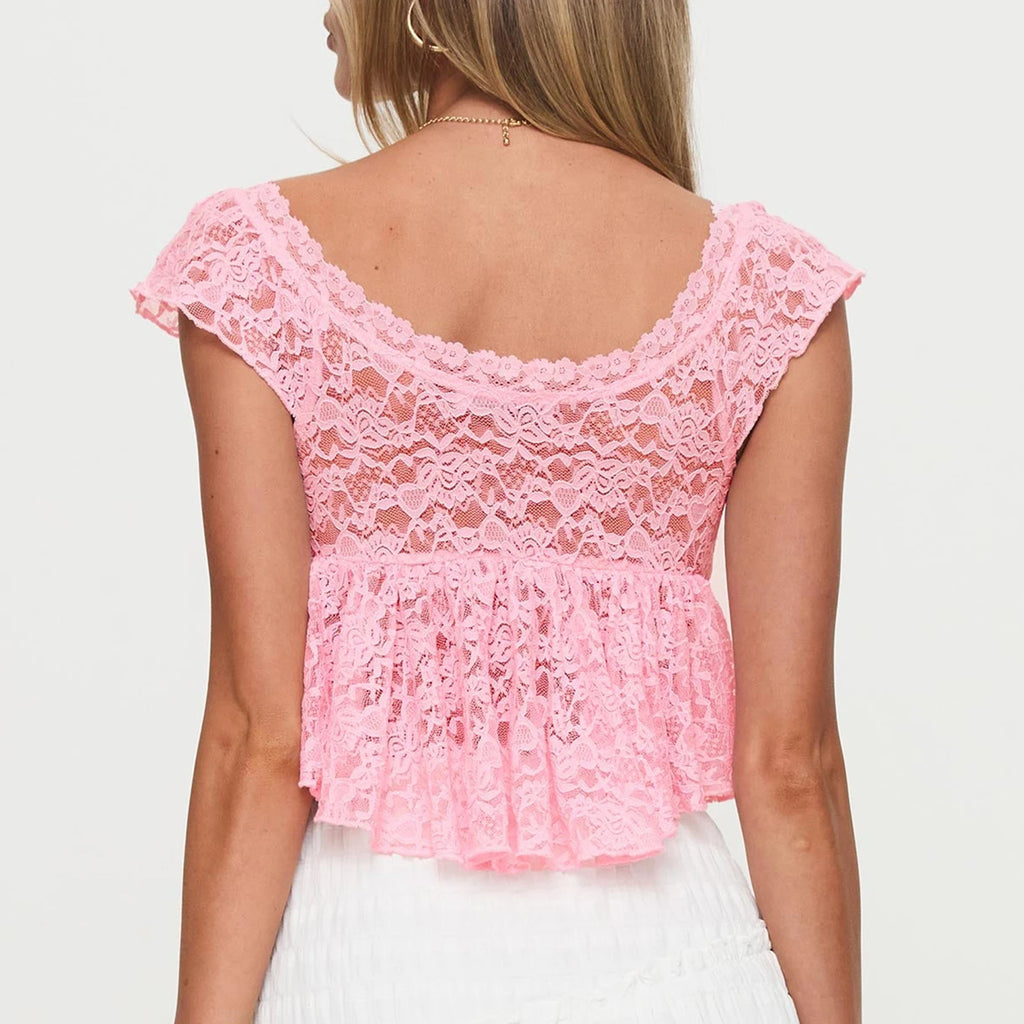 Lace  Slim Fit Crop Top