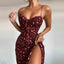 Deep V Camisole Suspender Floral Dress