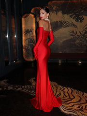 Slit Flower Patchwork Maxi Dress