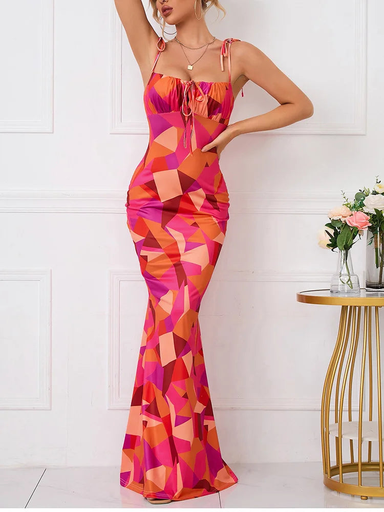 V Neck Vintage Holiday Floral Dress Secondary image