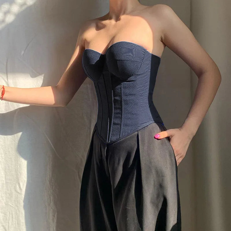 Fishbone Bustier Off-Shoulder Strapless Secondary image