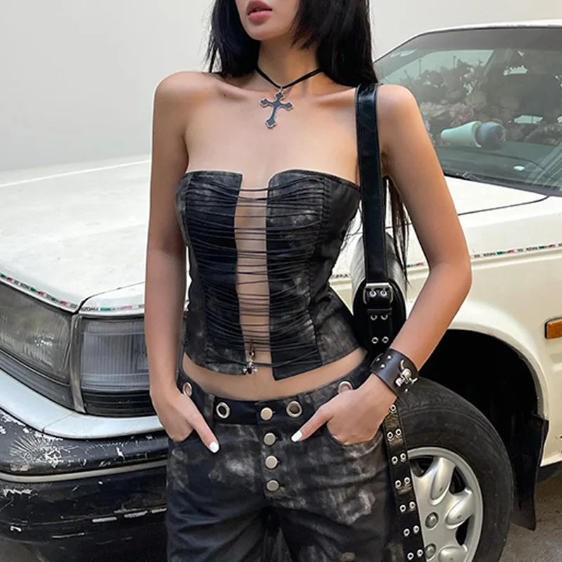 Wrapped Chest Off Shoulder Fashion Strapless Main image