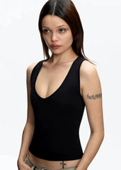 Minimalist Deep V  I-Shaped Cami Top