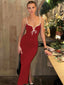 Color Block Lace-up Slit Maxi Dress