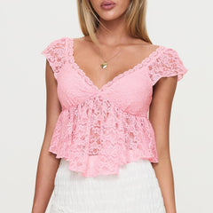Lace  Slim Fit Crop Top
