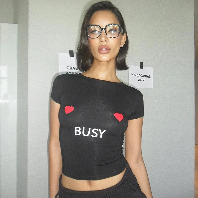 Tight Navel Printed Pullover Crop Top Secondary image
