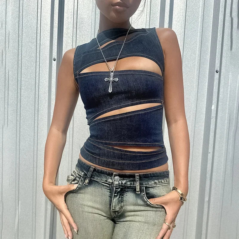 Slim Fit Hollow Cami Top Secondary image