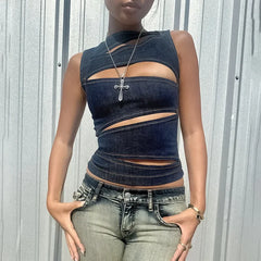 Slim Fit Hollow Cami Top