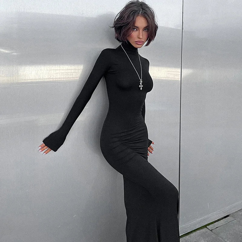Turtleneck Long Sleeve Maxi Dress Secondary image