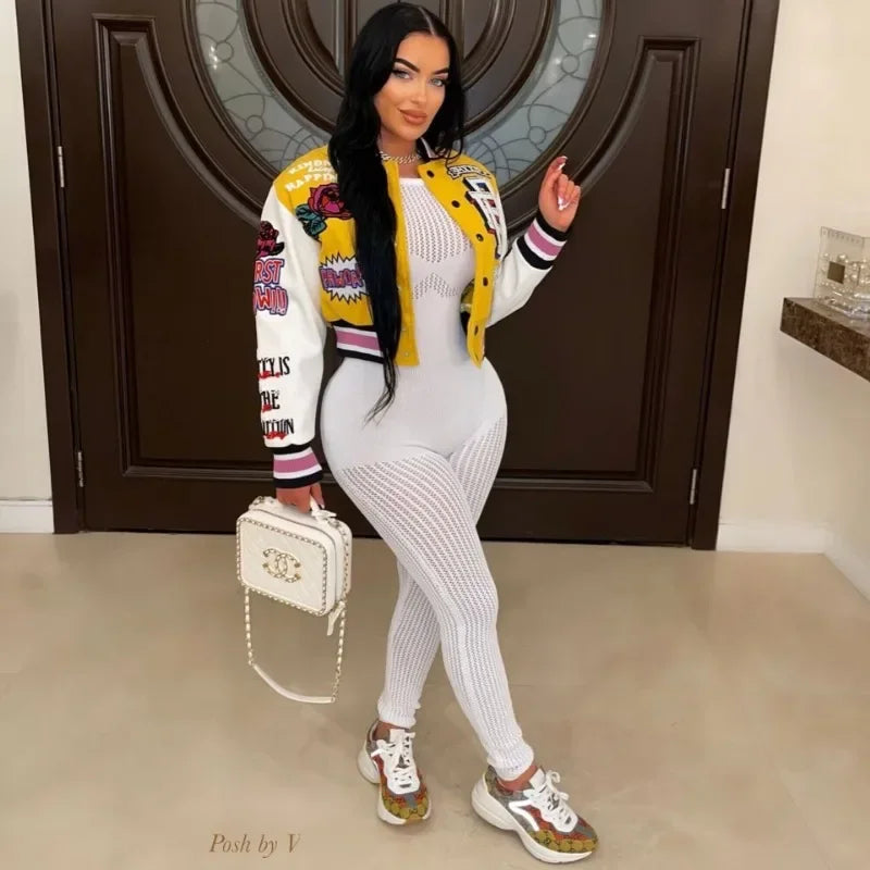 Woolen Varsity Colorblock Jacket Secondary image