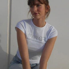 Star Girl Rhinestone Grunge T-shirt