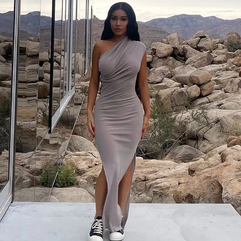 Slit Strapless Backless Maxi Party Dress Main image