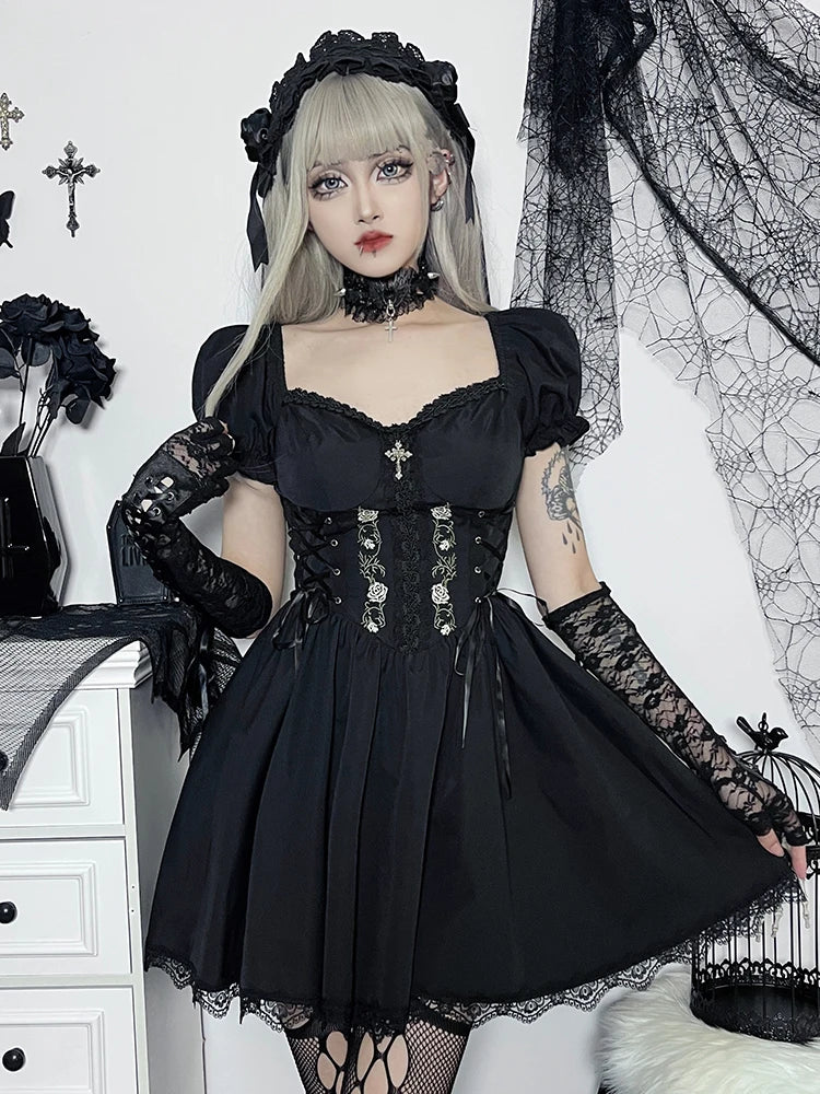 Vintage Gothic Princess Corset Lace Dress Main image