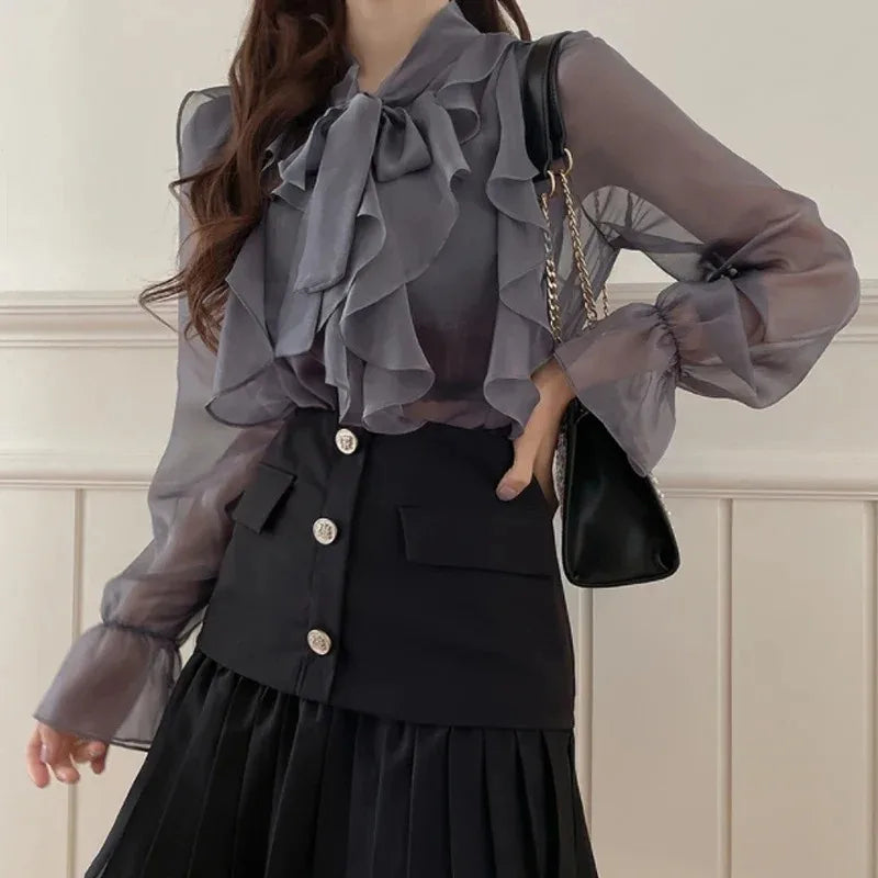 Chiffon Bow Office Lady Casual Blouse Secondary image