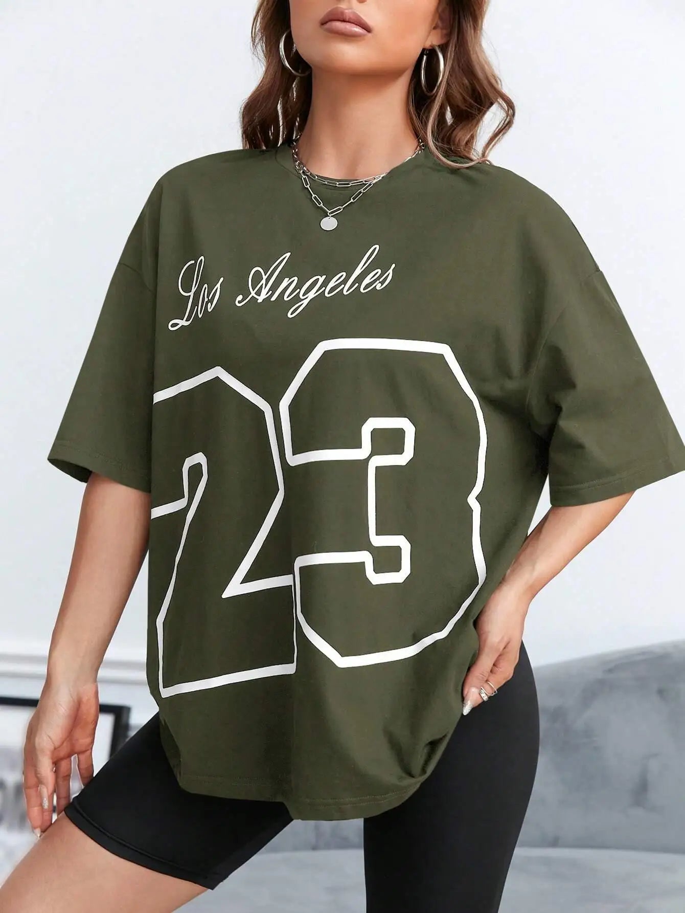Los Angeles 23 Letter Print T-shirt Secondary image
