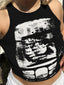 Printed Y2K Cropped Tank Cami Top