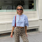Slim Fit Versatile Bow Poplin Short Blouse