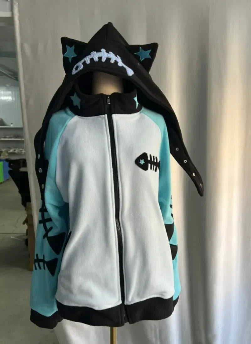 Grunge Zipper Streetwear Hoodie Main image
