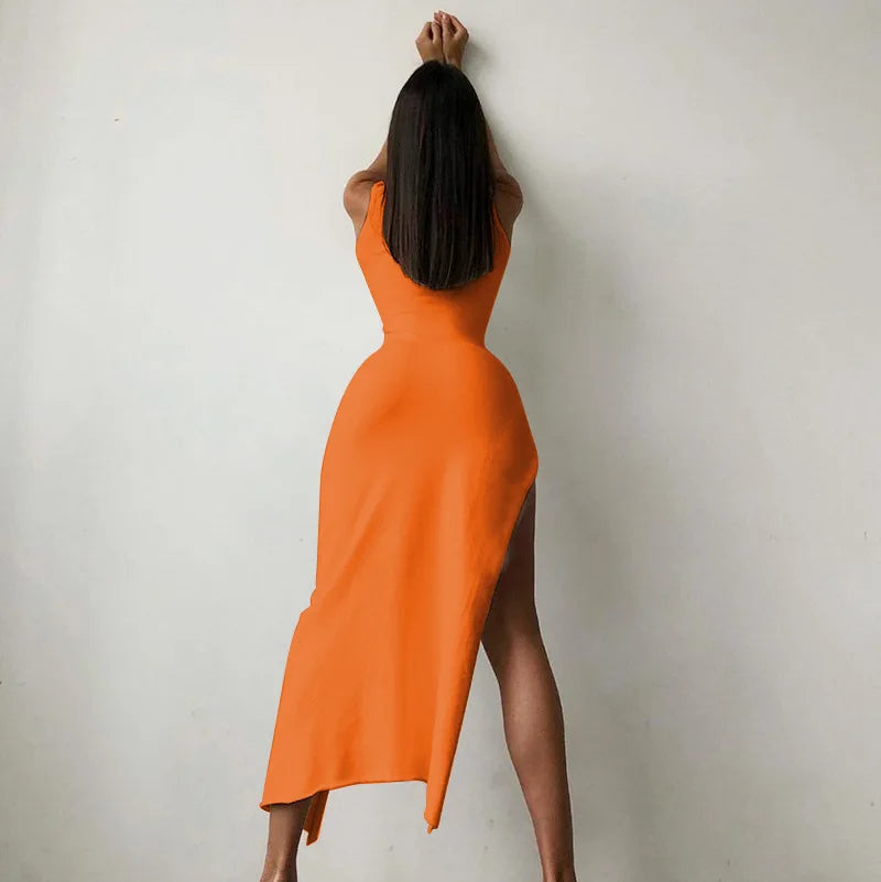 Slit Turtleneck Bodycon Midi Party Dress Secondary image