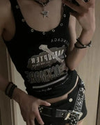 Punk Rock Streetwear Subculture Slim Retro Cami Top
