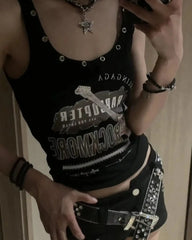 Punk Rock Streetwear Subculture Slim Retro Cami Top