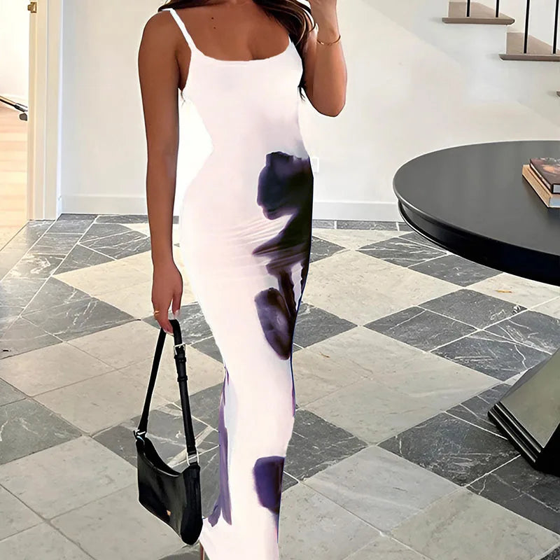 Sleeveless Straight Print Floral Dress
