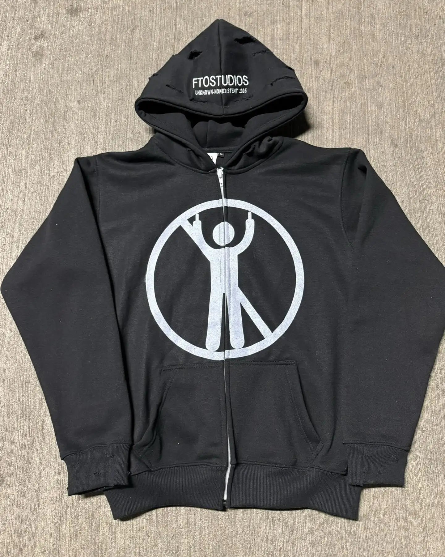 Punk Grunge Oversized Hoodie Secondary image