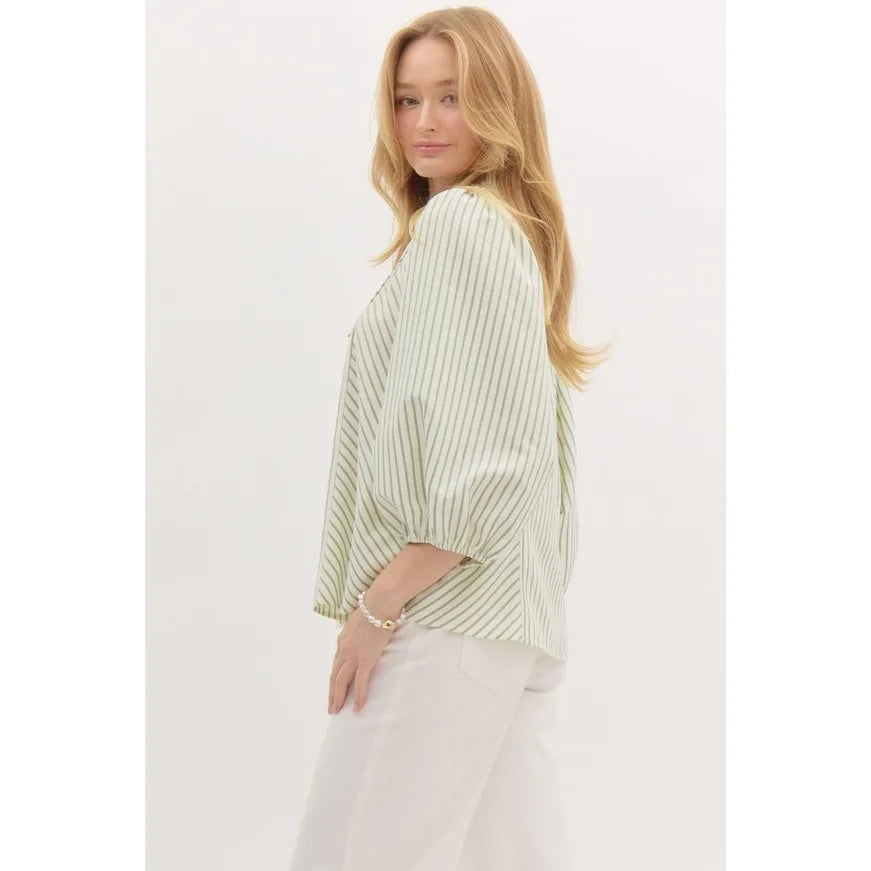 Casual Loose Striped Oversized Blouse Main image