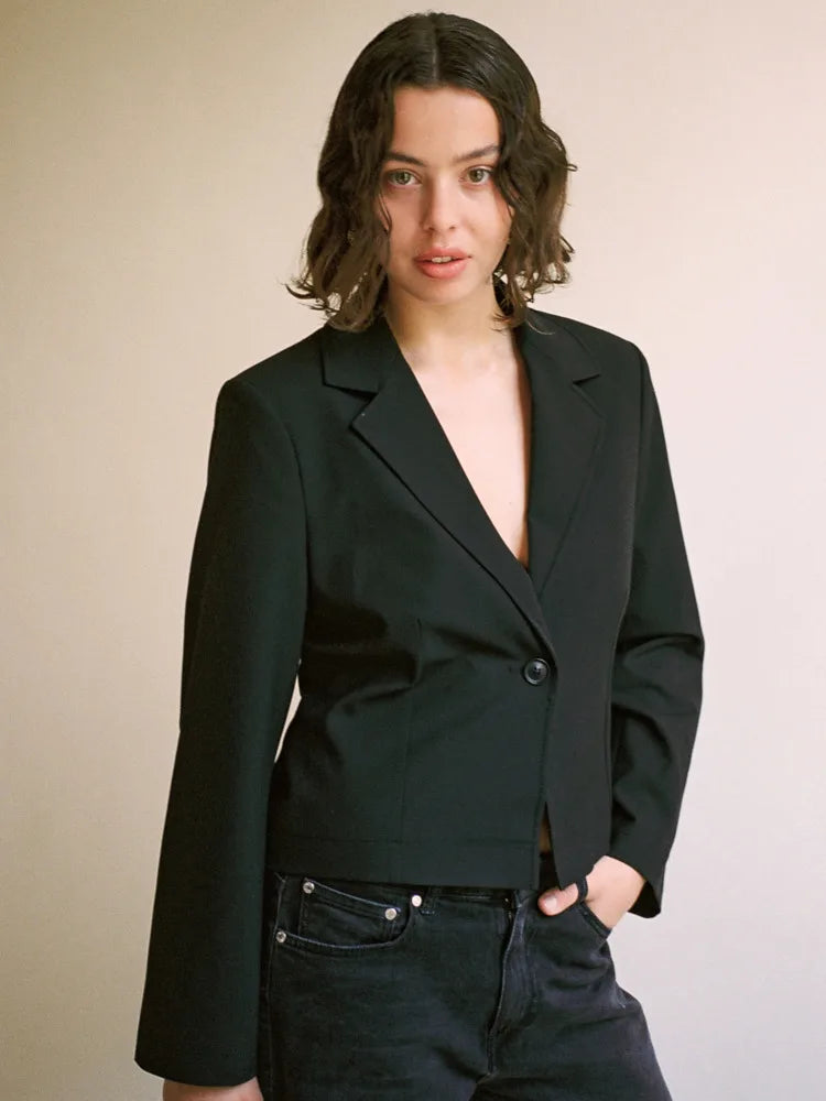 Woven Button Slim Skirt Suit Secondary image