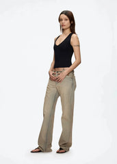 Minimalist Deep V  I-Shaped Cami Top