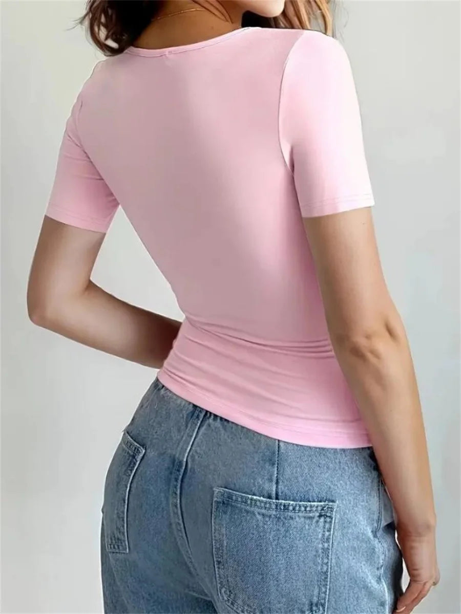 Simple Casual All-Match Crop Top Secondary image