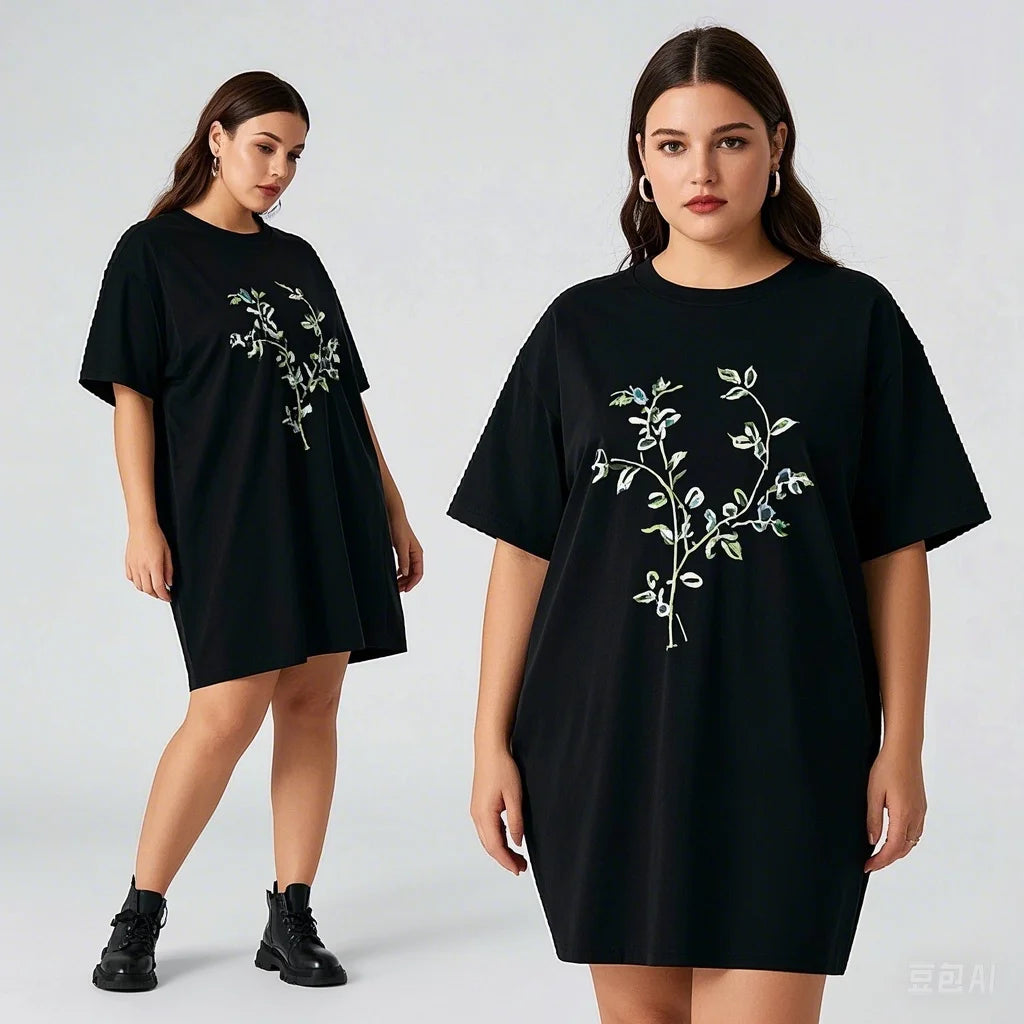 Long Style Cotton Loose T-shirt Main image